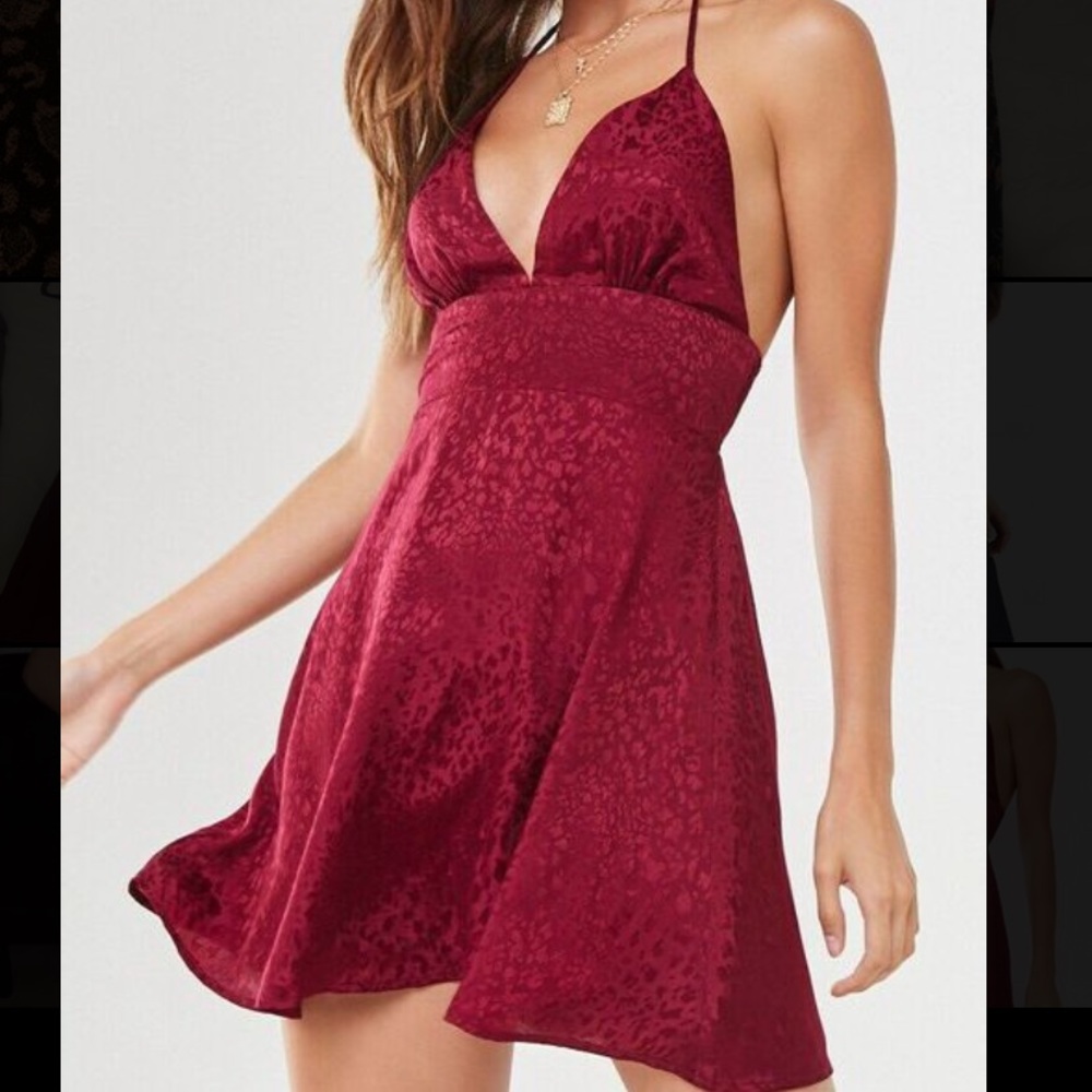 Leopard Print Halter Dress